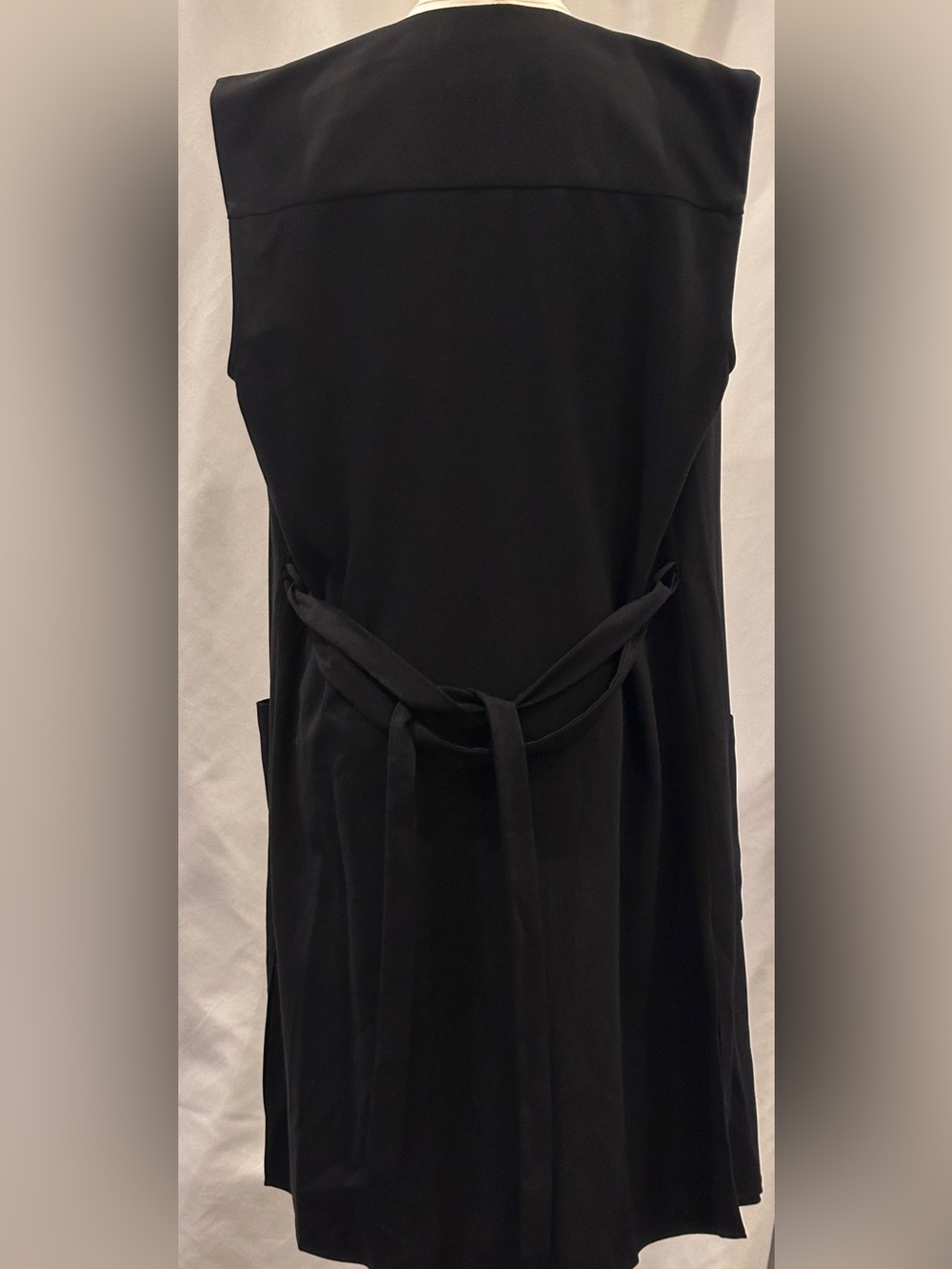BCBGMaxAzria Black Sleeveless Longline Vest - Picture 2 of 5